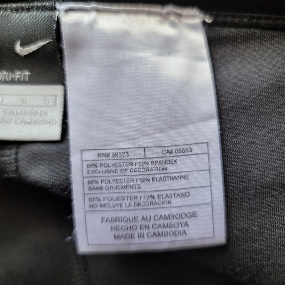 Nike Skort L Large 12-14 Black Dri-Fit Pull On - Picture 5 of 5